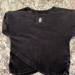 Free people hot shot crossover top xs black